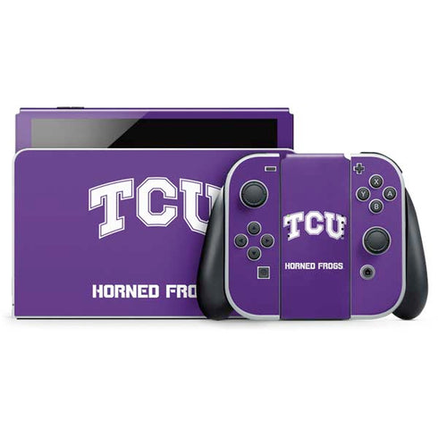 Texas Christian University TCU Horned Frogs Nintendo Switch OLED (2021) Skin
